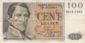 100 Franc 1953 p.129a